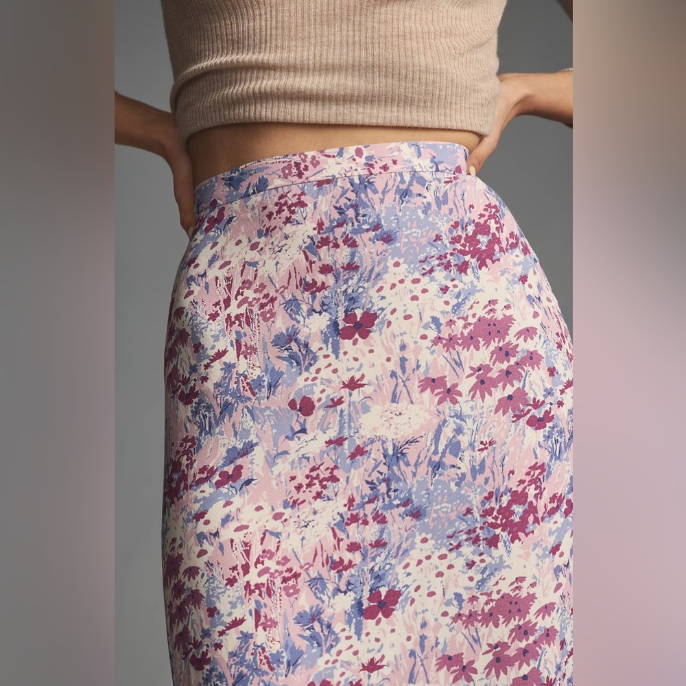Reformation Purple Floral Skirt size 16